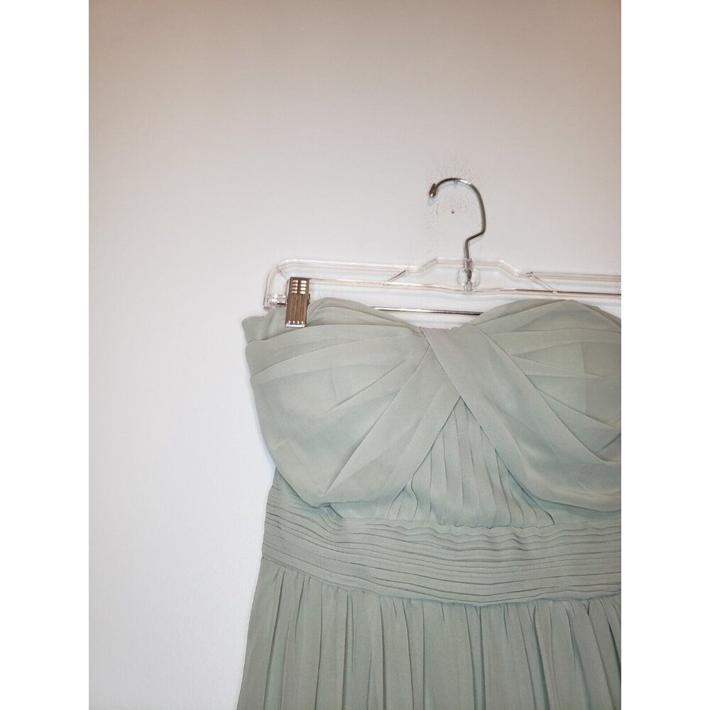 Birdy Grey Womens M Semi Formal Dress Light Green Strapless Prom Bridesmaid - Picture 3 of 5